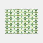 Blattmuster, Muster von Blätter, grüne Blätter Fleecedecke (Vorderseite (Horizontal))