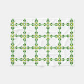 Blattmuster, Muster von Blätter, grüne Blätter Fleecedecke (Vorderseite (Horizontal))
