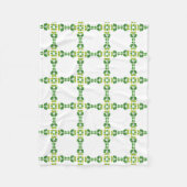 Blattmuster, Muster von Blätter, grüne Blätter Fleecedecke (Vorderseite)