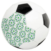 Blattmuster, Muster von Blätter, grüne Blätter Fußball (Dreiviertel)