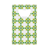 Blattmuster, Muster von Blätter, grüne Blätter Geldbeutel Flaschenöffner (Vorderseite)