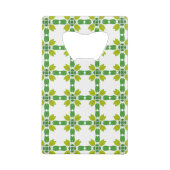 Blattmuster, Muster von Blätter, grüne Blätter Geldbeutel Flaschenöffner (Rückseite)