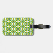 Blattmuster, Muster von Blätter, grüne Blätter Gepäckanhänger (Rückseite horizontal)