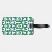 Blattmuster, Muster von Blätter, grüne Blätter Gepäckanhänger (Rückseite horizontal)