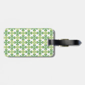Blattmuster, Muster von Blätter, grüne Blätter Gepäckanhänger (Rückseite horizontal)