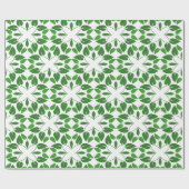Blattmuster, Muster von Blätter, grüne Blätter Geschenkpapier (Flach)