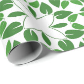 Blattmuster, Muster von Blätter, grüne Blätter Geschenkpapier (Rolleneckpunkt)