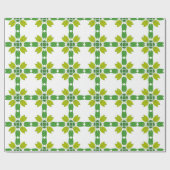 Blattmuster, Muster von Blätter, grüne Blätter Geschenkpapier (Flach)