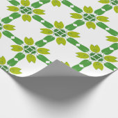 Blattmuster, Muster von Blätter, grüne Blätter Geschenkpapier (Ecke)
