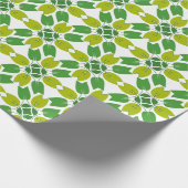 Blattmuster, Muster von Blätter, grüne Blätter Geschenkpapier (Ecke)