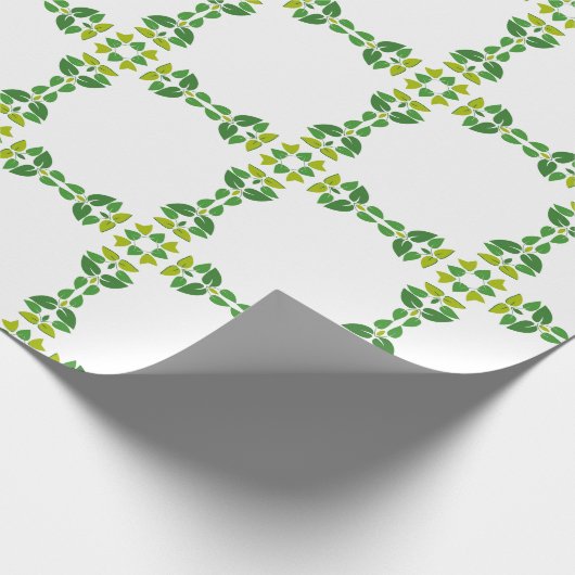 Blattmuster, Muster von Blätter, grüne Blätter Geschenkpapier (Ecke)