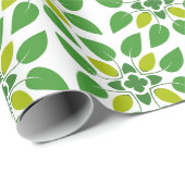 Blattmuster, Muster von Blätter, grüne Blätter Geschenkpapier (Rolleneckpunkt)