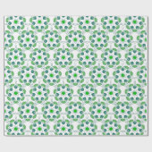 Blattmuster, Muster von Blätter, grüne Blätter Geschenkpapier (Flach)