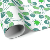 Blattmuster, Muster von Blätter, grüne Blätter Geschenkpapier (Rolleneckpunkt)