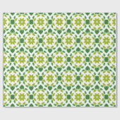 Blattmuster, Muster von Blätter, grüne Blätter Geschenkpapier (Flach)