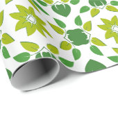 Blattmuster, Muster von Blätter, grüne Blätter Geschenkpapier (Rolleneckpunkt)