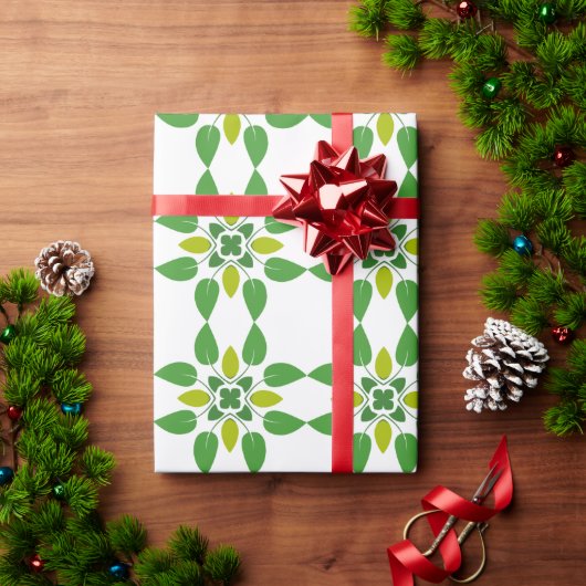 Blattmuster, Muster von Blätter, grüne Blätter Geschenkpapier (Feiertagsgeschenk)