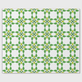 Blattmuster, Muster von Blätter, grüne Blätter Geschenkpapier (Flach)