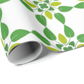 Blattmuster, Muster von Blätter, grüne Blätter Geschenkpapier (Rolleneckpunkt)