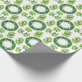 Blattmuster, Muster von Blätter, grüne Blätter Geschenkpapier (Ecke)