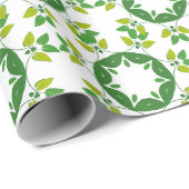 Blattmuster, Muster von Blätter, grüne Blätter Geschenkpapier (Rolleneckpunkt)
