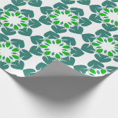 Blattmuster, Muster von Blätter, grüne Blätter Geschenkpapier (Ecke)