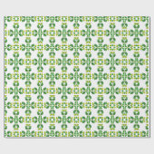 Blattmuster, Muster von Blätter, grüne Blätter Geschenkpapier (Flach)