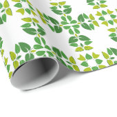 Blattmuster, Muster von Blätter, grüne Blätter Geschenkpapier (Rolleneckpunkt)