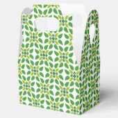 Blattmuster, Muster von Blätter, grüne Blätter Geschenkschachtel (Geöffnet)