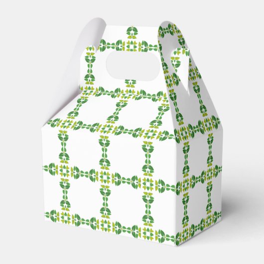 Blattmuster, Muster von Blätter, grüne Blätter Geschenkschachtel (Rückseite)