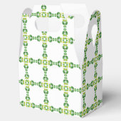 Blattmuster, Muster von Blätter, grüne Blätter Geschenkschachtel (Geöffnet)