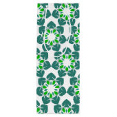 Blattmuster, Muster von Blätter, grüne Blätter Geschenktüte Für Weinflaschen (Rückseite)