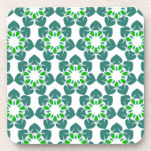 Blattmuster, Muster von Blätter, grüne Blätter Getränkeuntersetzer (Vorderseite)
