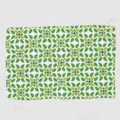 Blattmuster, Muster von Blätter, grüne Blätter Golfhandtuch (Horizontal)