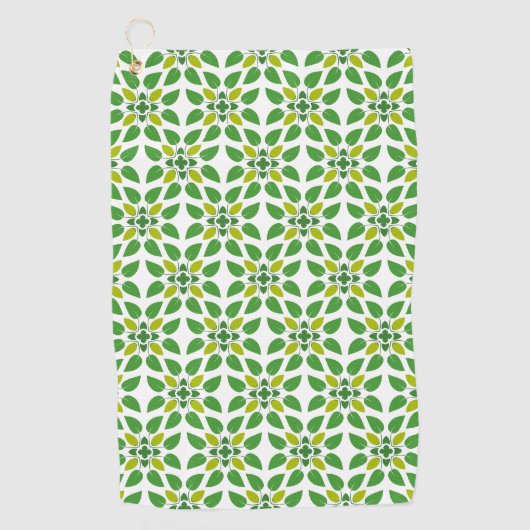 Blattmuster, Muster von Blätter, grüne Blätter Golfhandtuch (Vorderseite)