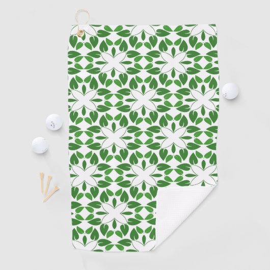 Blattmuster, Muster von Blätter, grüne Blätter Golfhandtuch (Insitu)