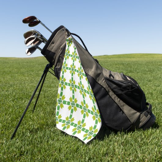 Blattmuster, Muster von Blätter, grüne Blätter Golfhandtuch (Gras)