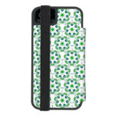 Blattmuster, Muster von Blätter, grüne Blätter Incipio iPhone Geldbeutel-Hülle (Folio Rückseite)