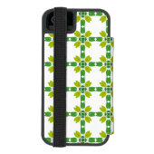 Blattmuster, Muster von Blätter, grüne Blätter Incipio iPhone Geldbeutel-Hülle (Folio Rückseite)
