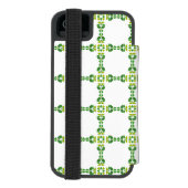 Blattmuster, Muster von Blätter, grüne Blätter Incipio iPhone Geldbeutel-Hülle (Folio Rückseite)