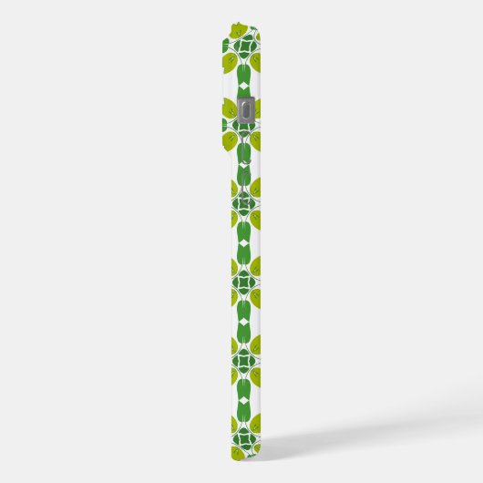 Blattmuster, Muster von Blätter, grüne Blätter iPhone Hülle (Linke Seite)