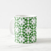 Blattmuster, Muster von Blätter, grüne Blätter Kaffeetasse (Vorderseite Links)