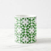 Blattmuster, Muster von Blätter, grüne Blätter Kaffeetasse (Mittel)