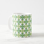 Blattmuster, Muster von Blätter, grüne Blätter Kaffeetasse (Vorderseite Links)