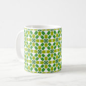 Blattmuster, Muster von Blätter, grüne Blätter Kaffeetasse (Vorderseite Links)