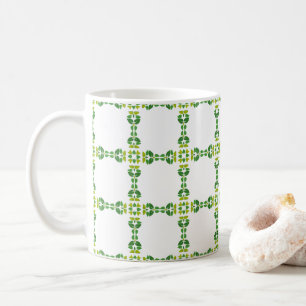 Blattmuster, Muster von Blätter, grüne Blätter Kaffeetasse