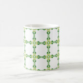 Blattmuster, Muster von Blätter, grüne Blätter Kaffeetasse (Mittel)