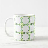 Blattmuster, Muster von Blätter, grüne Blätter Kaffeetasse (Links)