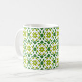 Blattmuster, Muster von Blätter, grüne Blätter Kaffeetasse (Vorderseite Links)