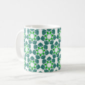 Blattmuster, Muster von Blätter, grüne Blätter Kaffeetasse (Vorderseite Links)